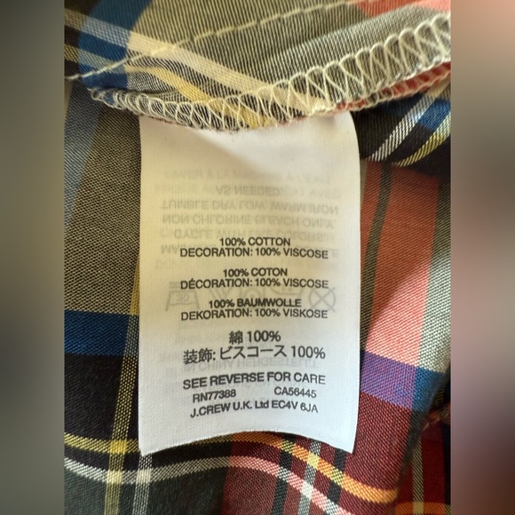 J. Crew Women’s Holiday Tartan Plaid Sleeveless Top with Bow Detail - Size 6 - Picture 5 of 7